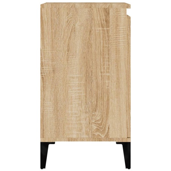 Armario de lavabo madera contrachapada roble Sonoma 58x33x60 cm