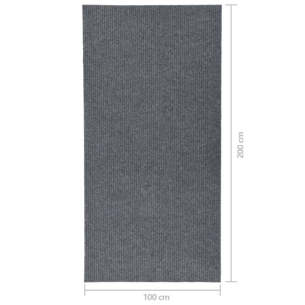 Alfombra de pasillo atrapa suciedad 100x200 cm gris