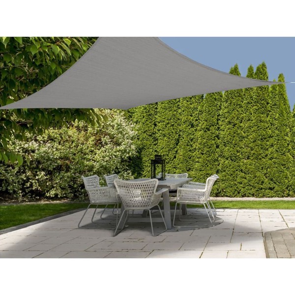 ProGarden Toldo de tela cuadrado gris 3x3 m