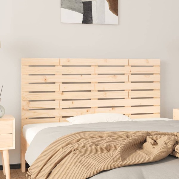 Cabecero de cama de pared madera maciza de pino 156x3x63 cm