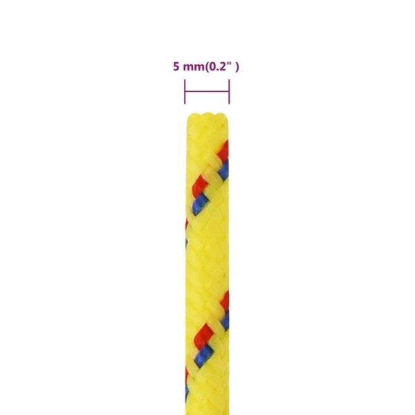 Cuerda de barco polipropileno amarillo 5 mm 50 m