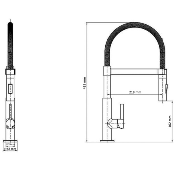 SCHÜTTE Grifo mezclador de lavabo UNICORN cromado