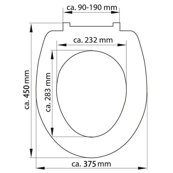 SCHÜTTE Asiento de WC duroplast con cierre suave estampado SEA