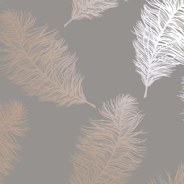 DUTCH WALLCOVERINGS Papel pintado Fawning Feather gris y oro