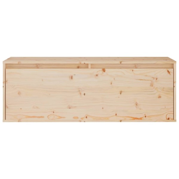 Armario de pared de madera maciza de pino 100x30x35 cm