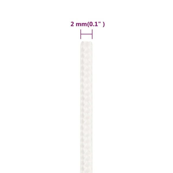 Cuerda de barco polipropileno blanco intenso 2 mm 250 m