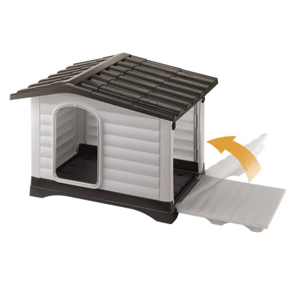 Ferplast Caseta para perros Villa 70 gris 73x59x53 cm 87253099