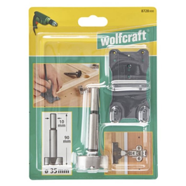 wolfcraft Juego de brocas Forstner 2 piezas negro