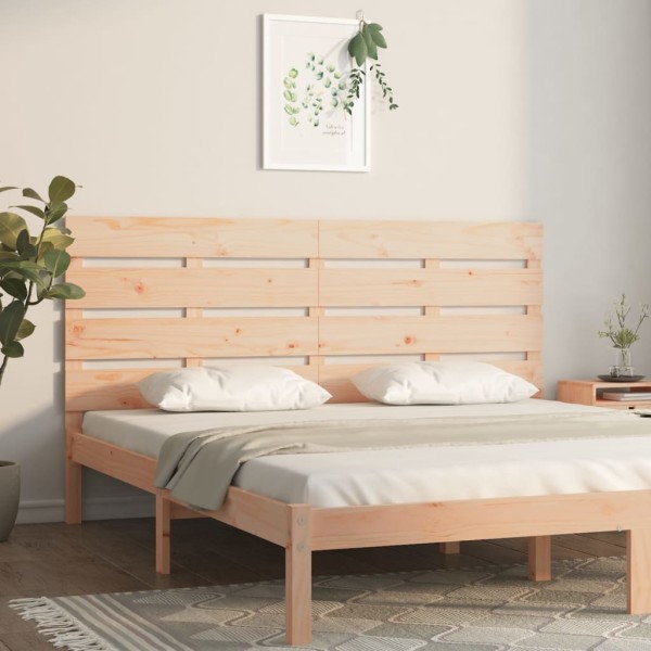 Cabecero de cama madera maciza de pino 135x3x80 cm