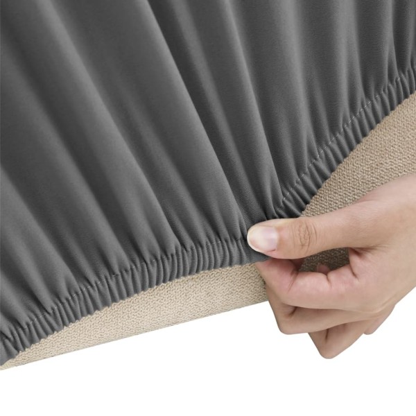 Funda elástica de sillón de 2 plazas poliéster jersey antracita