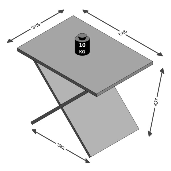 FMD Mesa de centro blanca