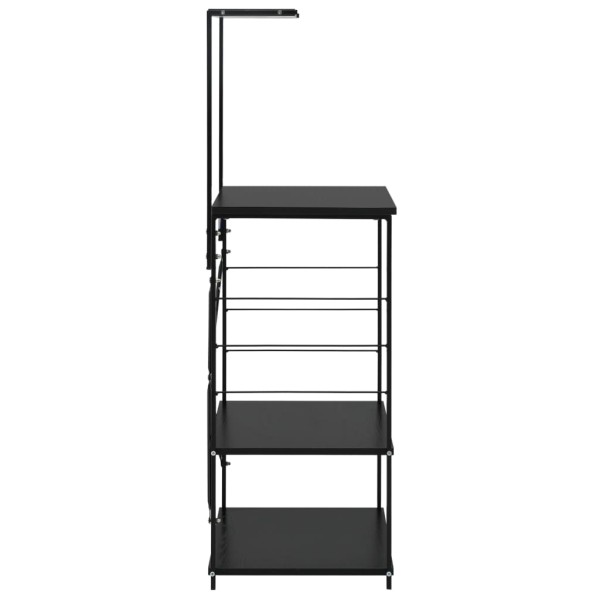 Armario para microondas madera ingeniería negro 60x39,6x123 cm