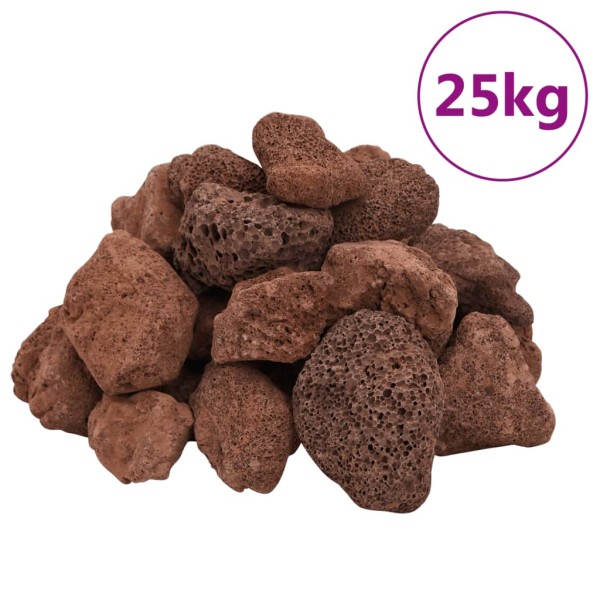 Rocas volcánicas rojas 25 kg 5-8 cm