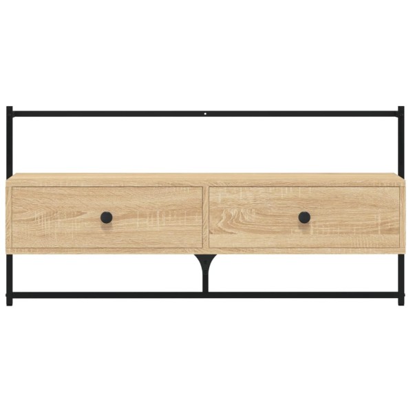 Mueble TV de pared madera ingeniería roble Sonoma 100,5x30x51cm