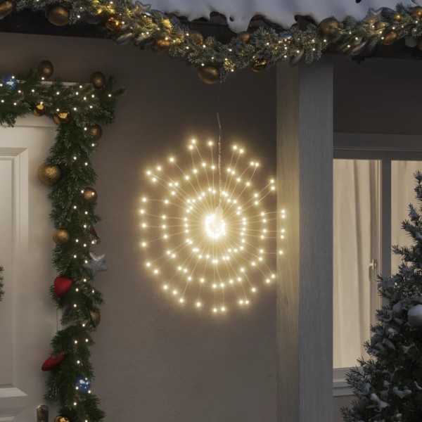 Luces de Navidad de estrellas 4 uds 140 LED blanco cálido 17 cm