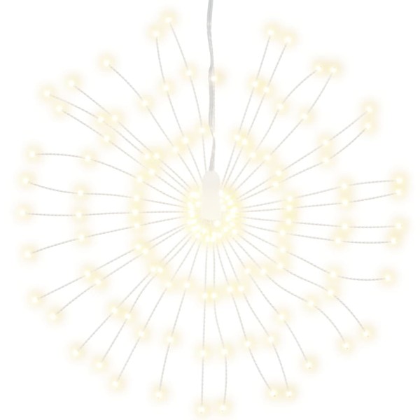 Luces de Navidad de estrellas 4 uds 140 LED blanco cálido 17 cm