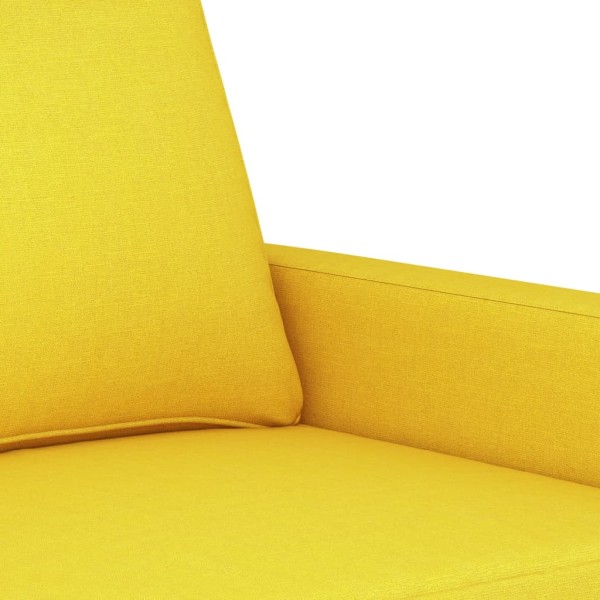 Sillón de tela amarillo claro 60 cm