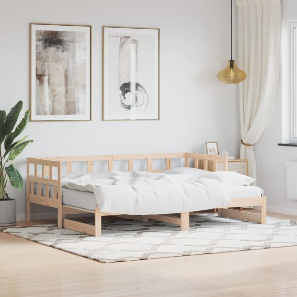 Sofá cama nido madera maciza de pino 90x200 cm