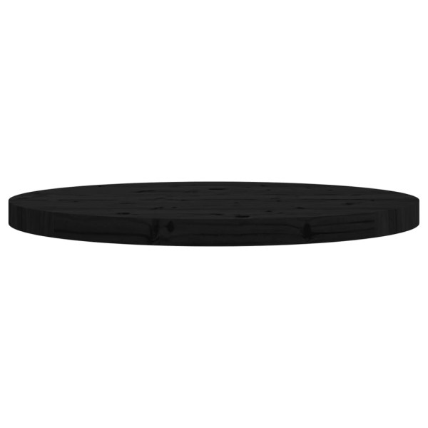 Tablero de mesa redondo madera maciza de pino negro Ø60x3 cm