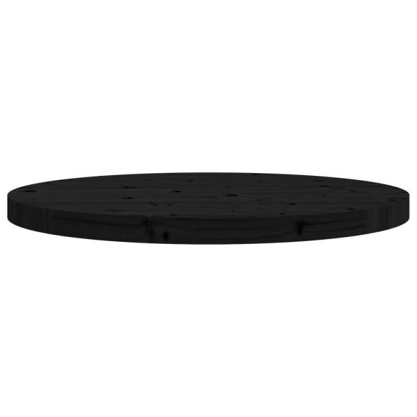 Tablero de mesa redondo madera maciza de pino negro Ø60x3 cm