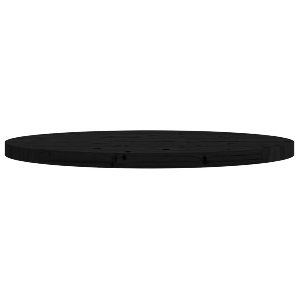 Tablero de mesa redondo madera maciza de pino negro Ø80x3 cm