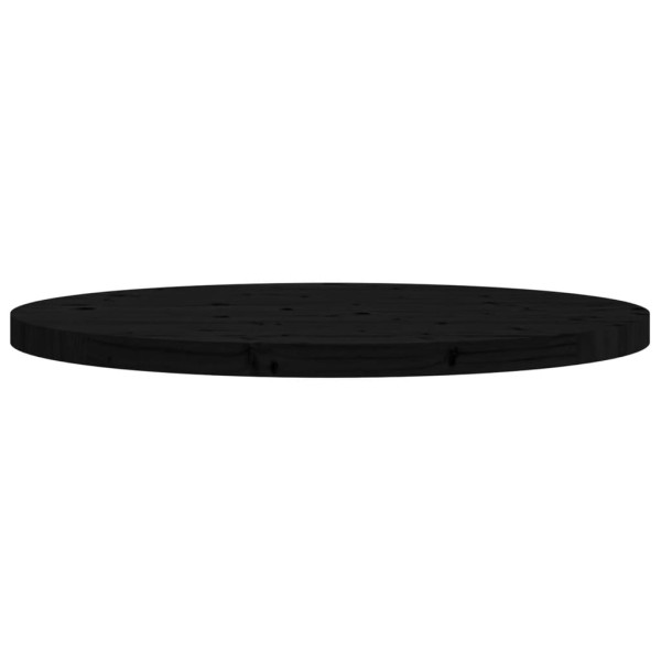 Tablero de mesa redondo madera maciza de pino negro Ø80x3 cm