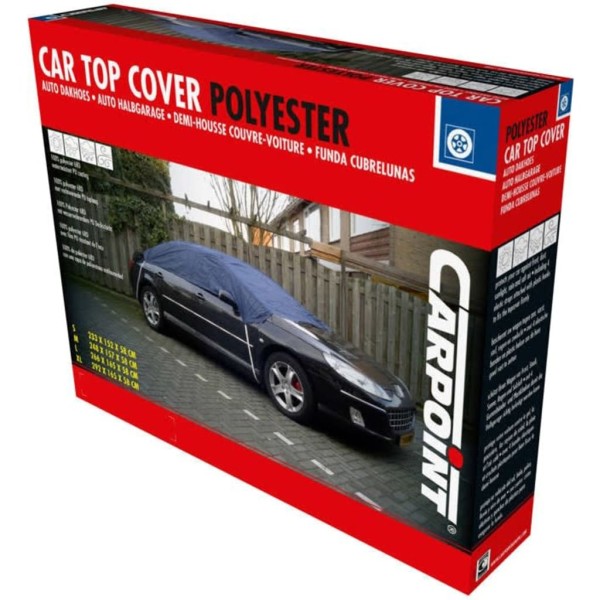 Carpoint Funda superior de coche poliéster S azul 233x160x33 cm