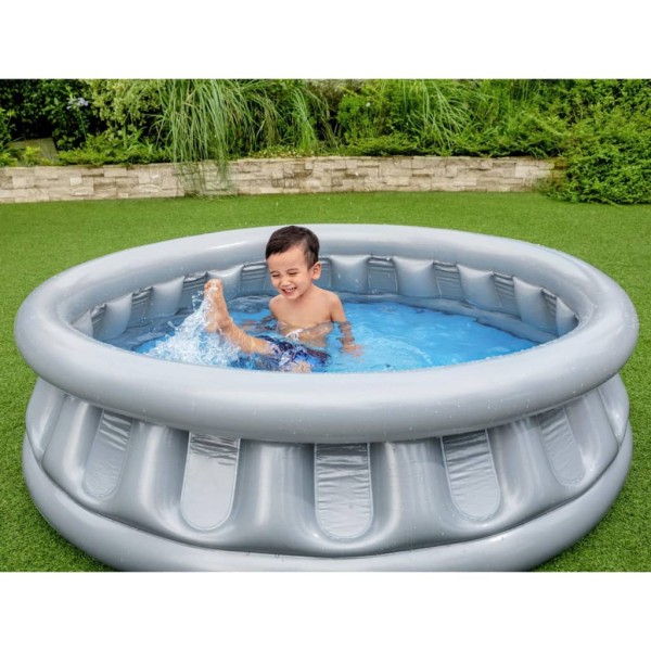 Bestway Piscina Space Ship redonda 152x43 cm plateada