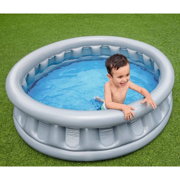 Bestway Piscina Space Ship redonda 152x43 cm plateada