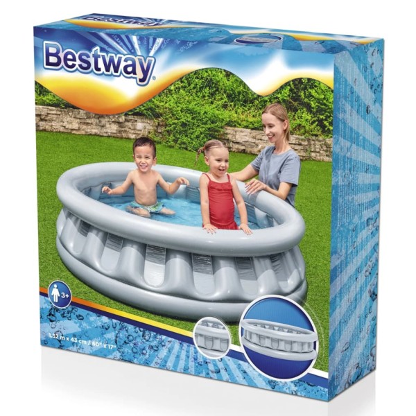 Bestway Piscina Space Ship redonda 152x43 cm plateada