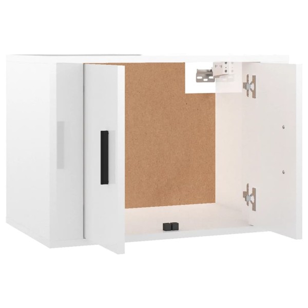 Muebles para TV de pared 2 uds blanco brillante 57x34,5x40 cm