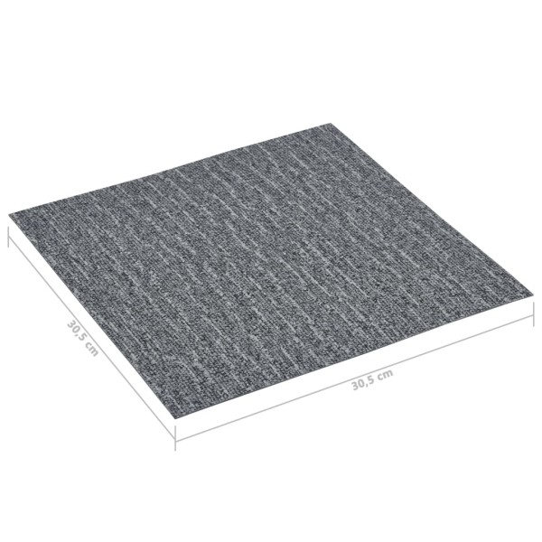 Lamas para suelo autoadhesivas PVC gris 5,11 m²