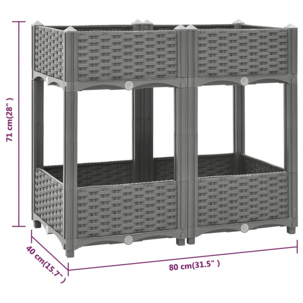 Arriate polipropileno 80x40x71 cm