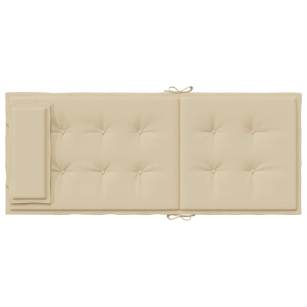 Cojines de silla con respaldo alto 6 uds tela Oxford beige