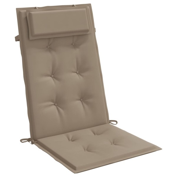 Cojines de silla con respaldo alto 6 uds tela Oxford gris taupe