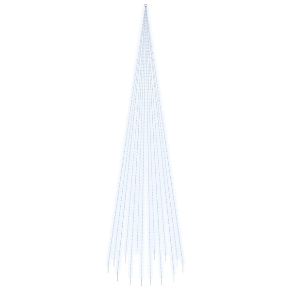 Árbol de Navidad en asta de bandera 1134 LED blanco frío 800 cm