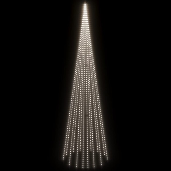 Árbol de Navidad en asta de bandera 1134 LED blanco frío 800 cm