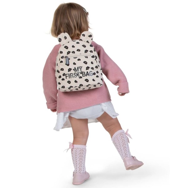 CHILDHOME Mochila infantil My First Bag lona leopardo