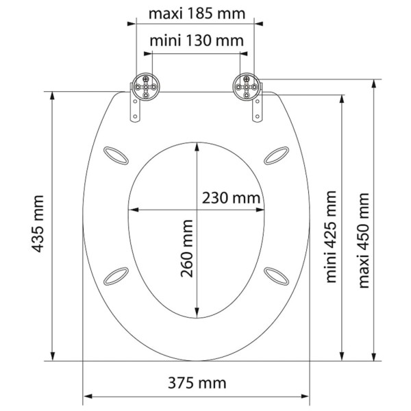 SCHÜTTE Asiento de inodoro con cierre suave BALANCE MDF