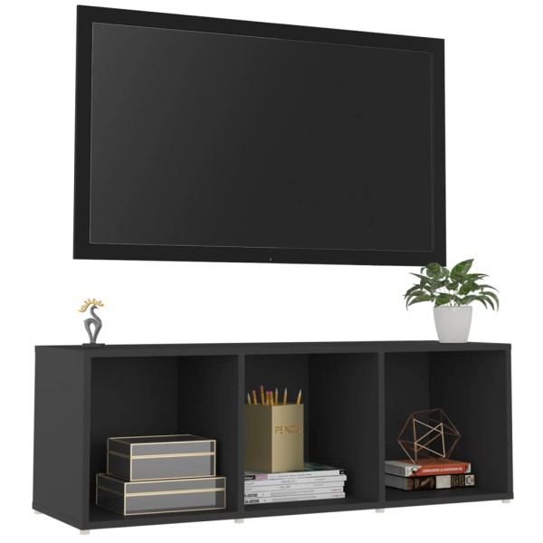 Mueble para TV madera contrachapada gris 107x35x37 cm