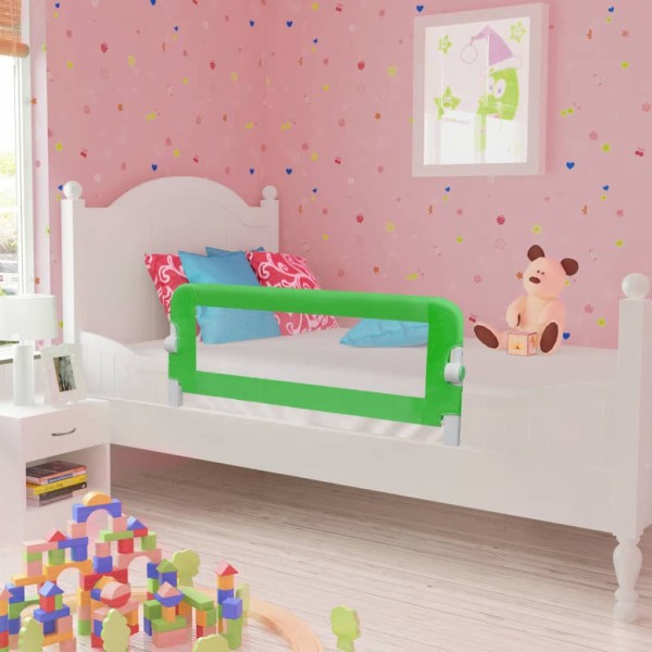 Barandilla de seguridad cama de niño 102x42 cm verde