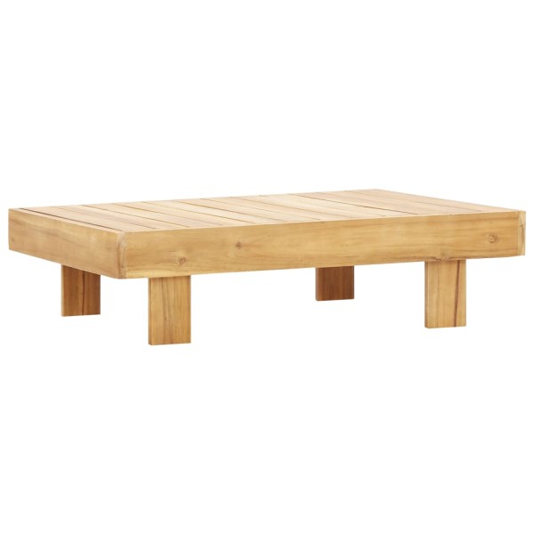 Mesa de centro de madera maciza de acacia 100x60x25 cm