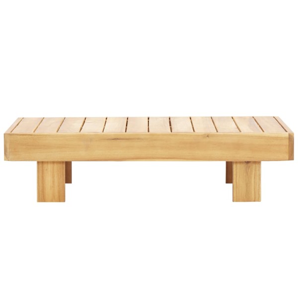 Mesa de centro de madera maciza de acacia 100x60x25 cm