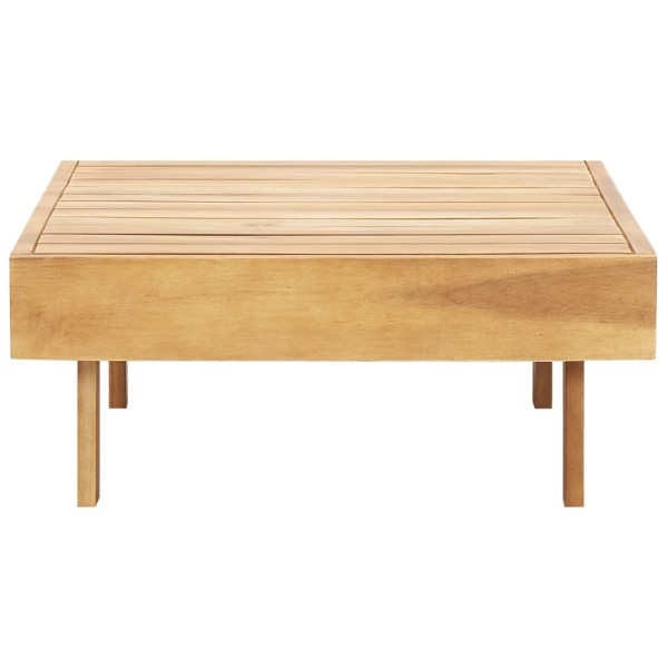 Mesa de centro de madera maciza de acacia 100x60x25 cm