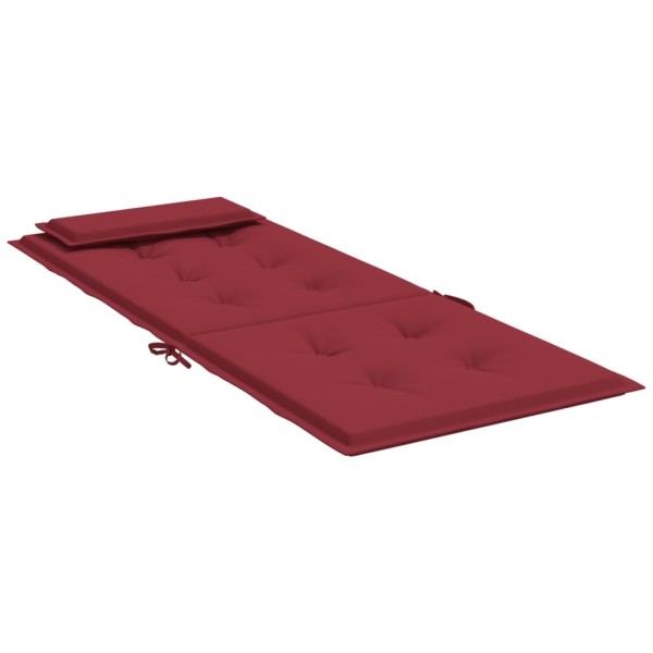 Cojines de silla con respaldo alto 4 uds tela Oxford rojo tinto