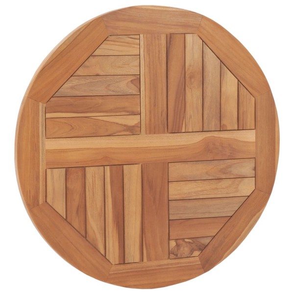 Superficie de mesa redonda madera maciza de teca 2,5 cm 60 cm