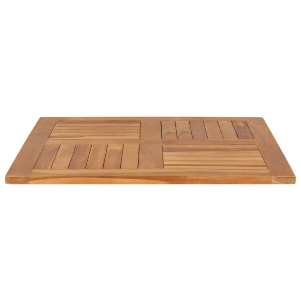 Superficie de mesa cuadrada madera maciza de teca 80x80x2,5 cm