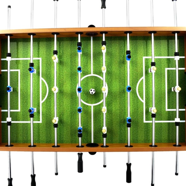 Futbolín de acero marrón claro y negro 60 kg 140x74,5x87,5 cm