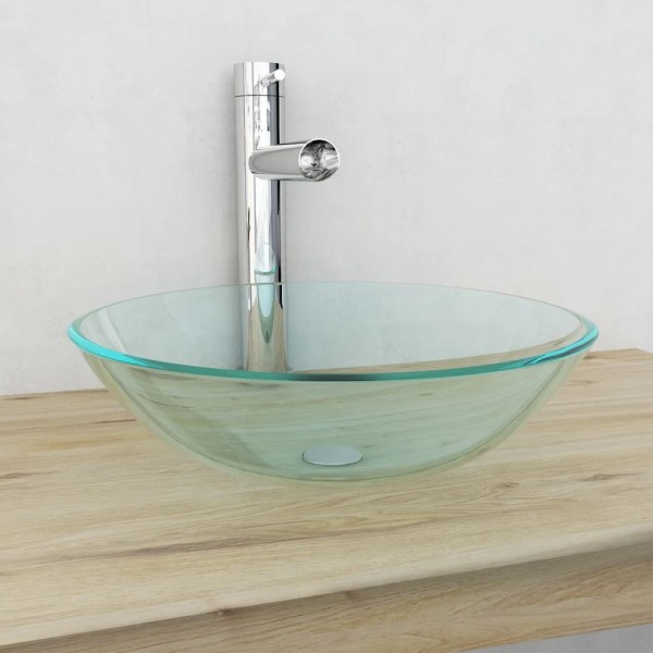 Lavabo vidrio templado transparente 42 cm