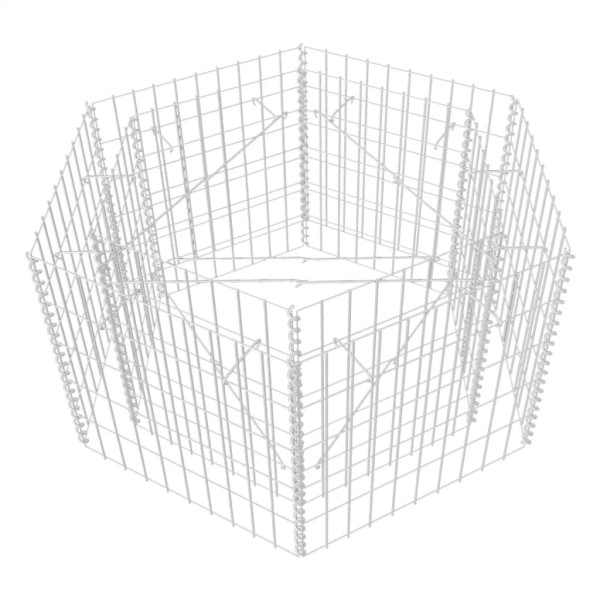 Arriate hexagonal de gaviones 100x90x50 cm